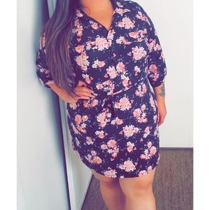 Black floral dress